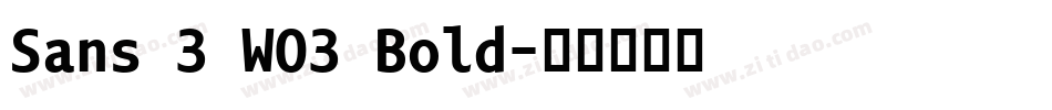 Sans 3 W03 Bold字体转换